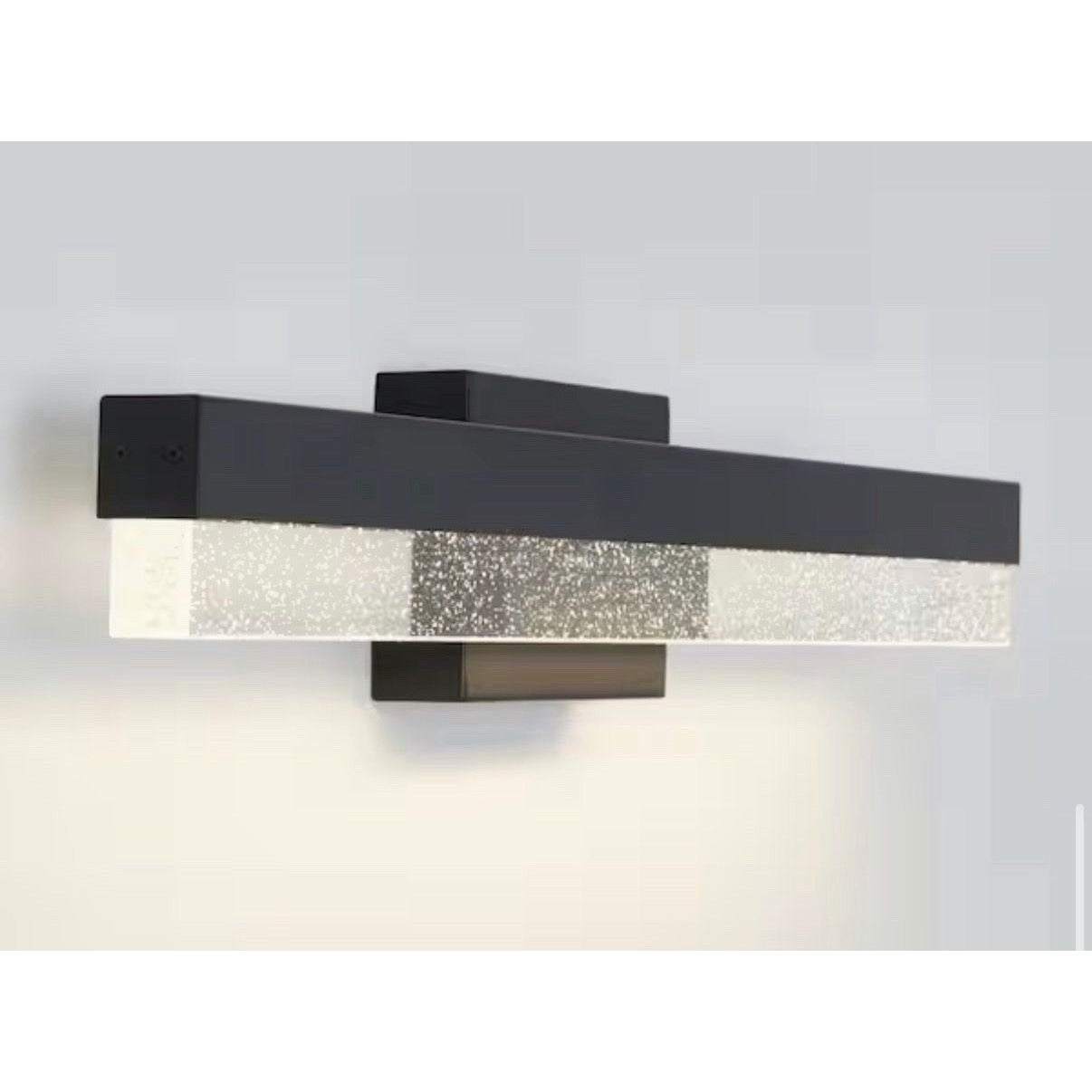 Artika Essence Bubble Glass 27 in. Matte Black Integrated LED Vanity Light Bar