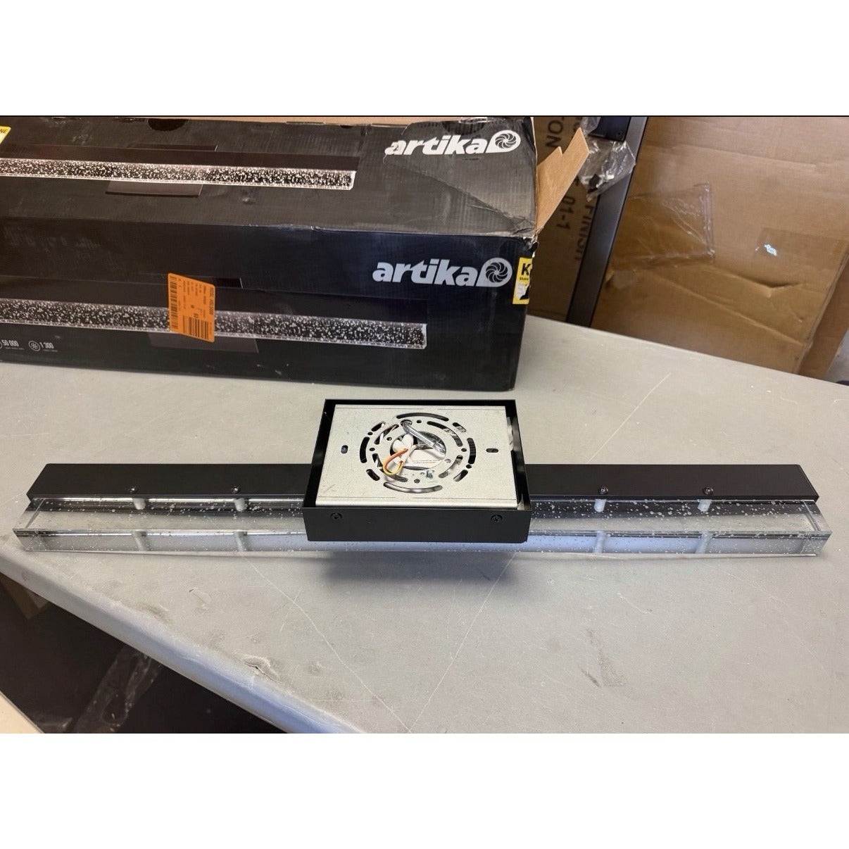 Artika Essence Bubble Glass 27 in. Matte Black Integrated LED Vanity Light Bar