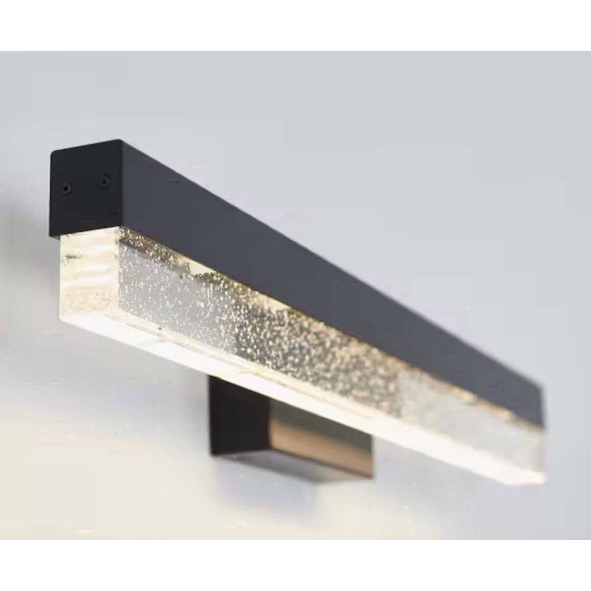 Artika Essence Bubble Glass 27 in. Matte Black Integrated LED Vanity Light Bar