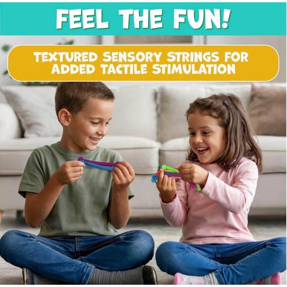 Open Box Stretchy Sensory Strings for Kids Super Durable Fidget Toy Set of 10