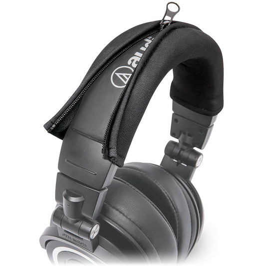 WC BandZ V2 protective neoprene headband cover for Audio Technica ATH M series headphones with zipper and velcro fit