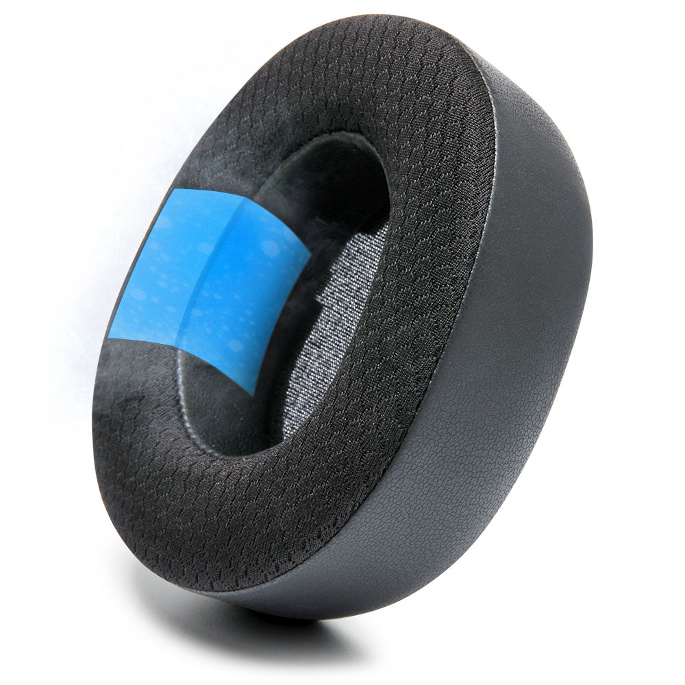 Arctis Nova Pro Wireless replacement earpad with WC FreeZe cooling gel, breathable fabric, and PU leather for enhanced comfort and sound.