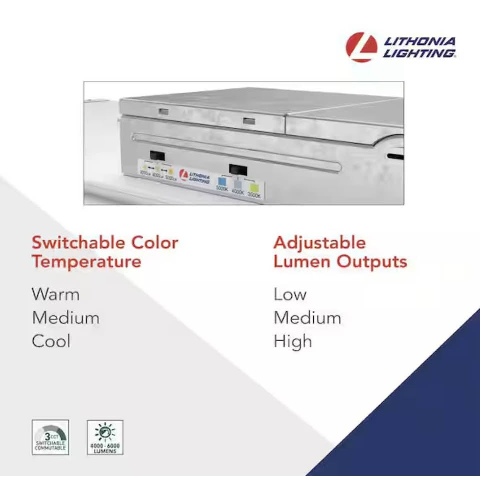 Contractor Select STAKS2 ft. x 4 ft. 4000/5000/6000Lumens White Integrated LED Troffer