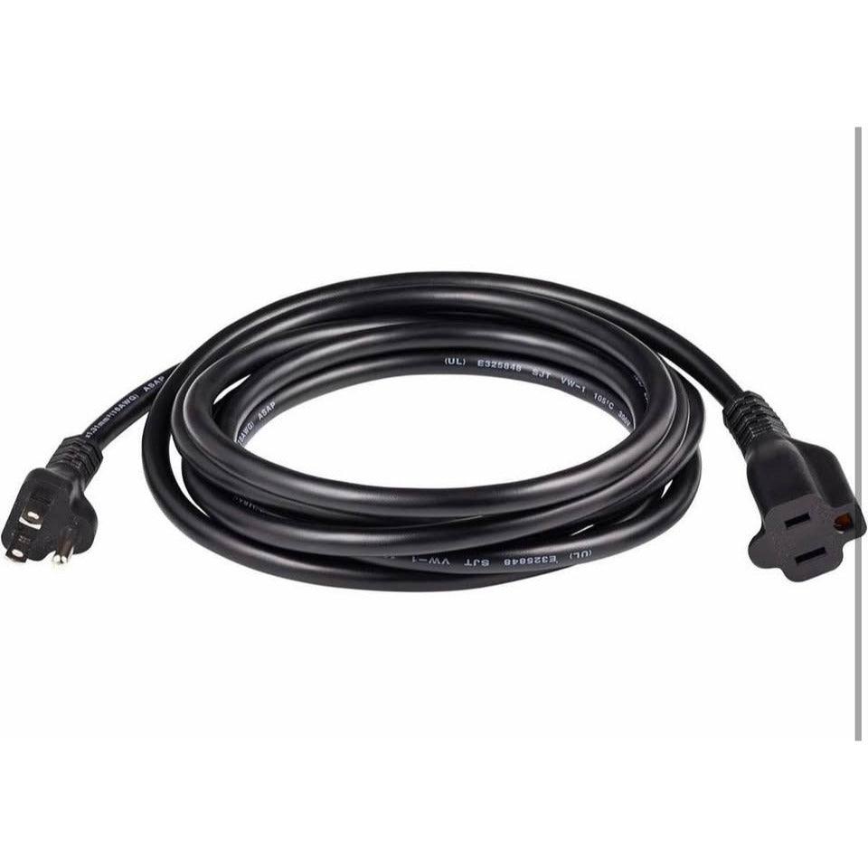 Basics Extension Cord, 10 Ft, 3 Prong Outlet Extender, Indoor, 13 Amps, 125V, Black