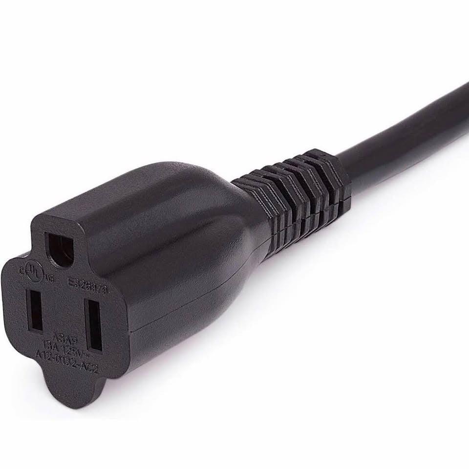Basics Extension Cord, 10 Ft, 3 Prong Outlet Extender, Indoor, 13 Amps, 125V, Black