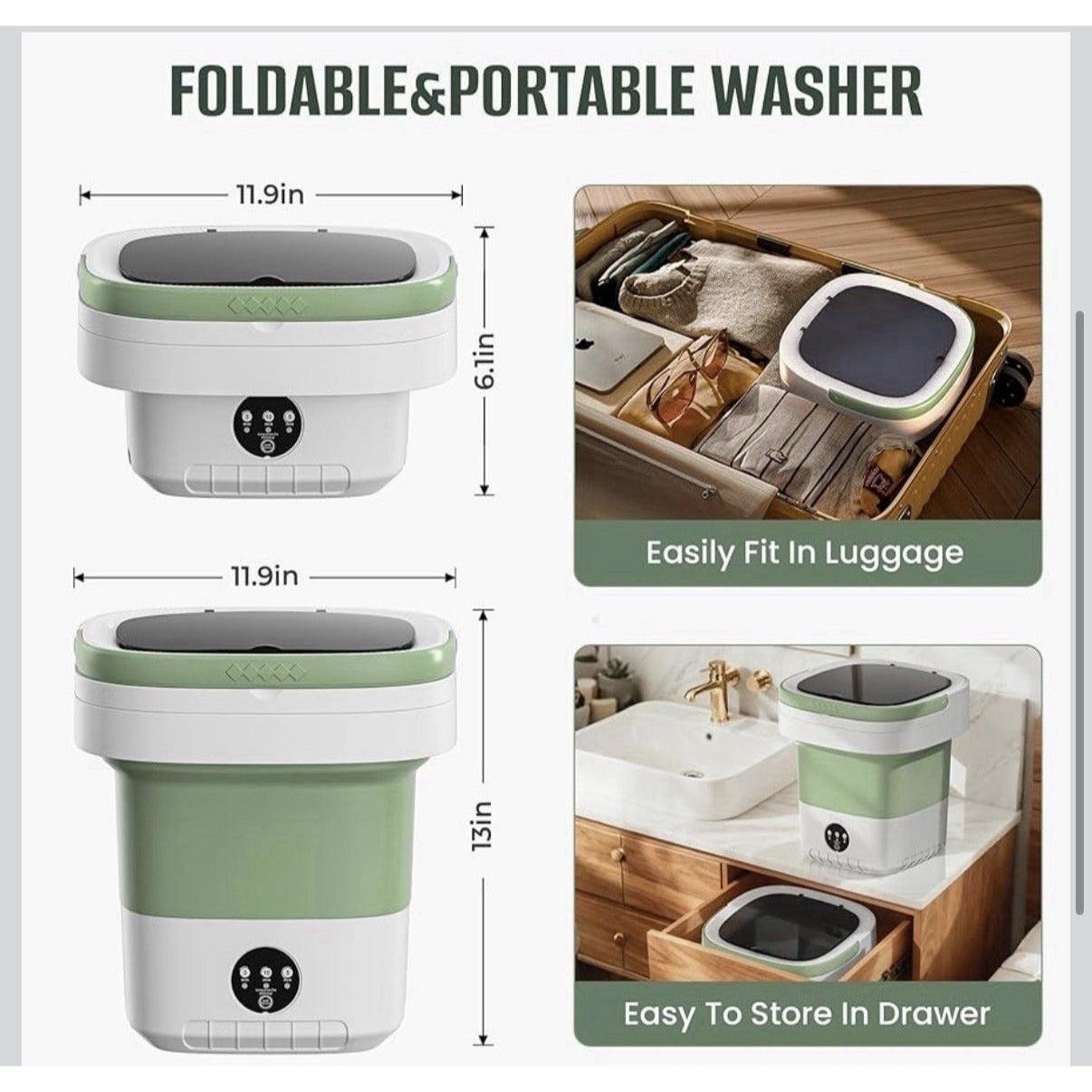 Minwoch 20L Foldable Portable Washing Machine, 45dB Ultra Quiet 3 Modes