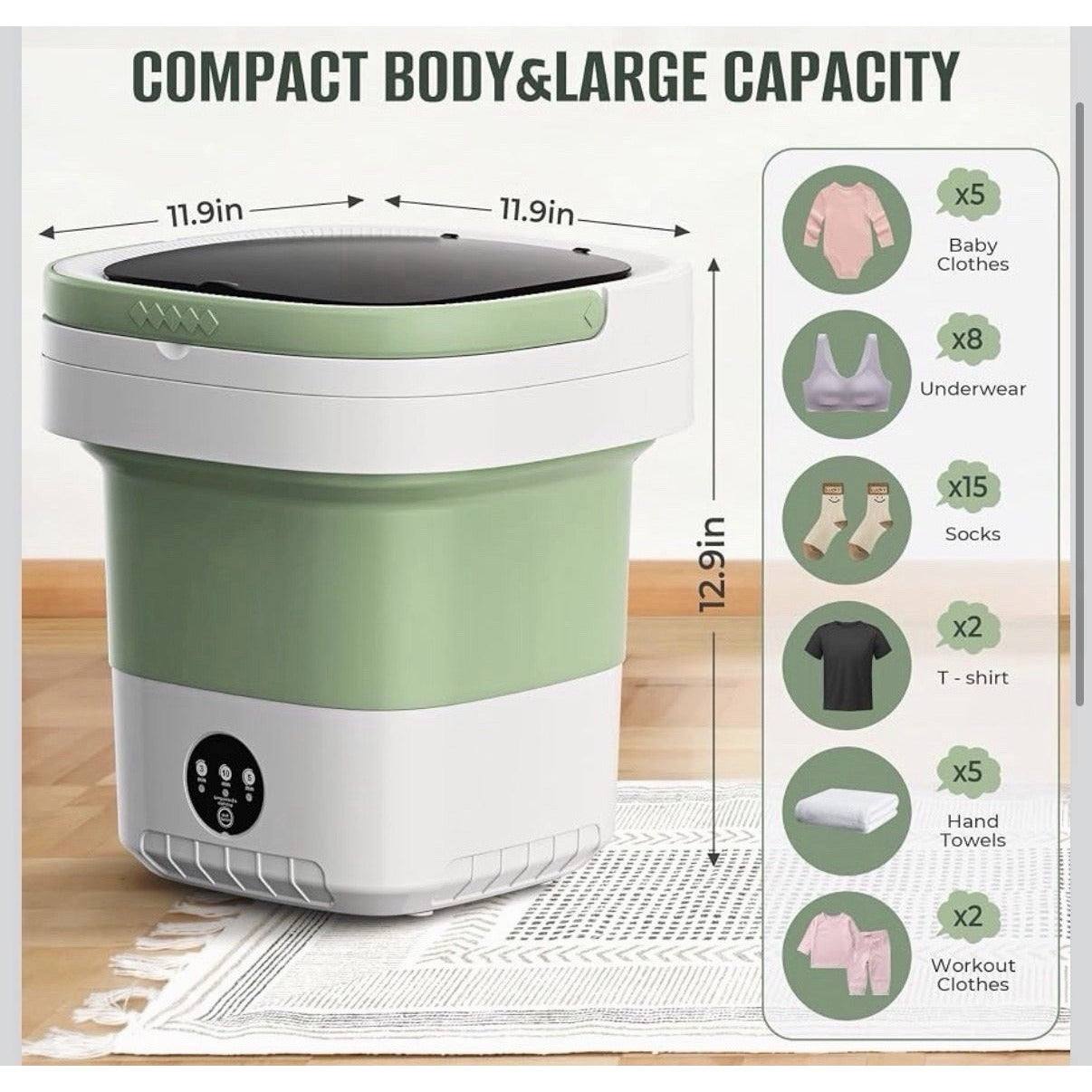 Minwoch 20L Foldable Portable Washing Machine, 45dB Ultra Quiet 3 Modes