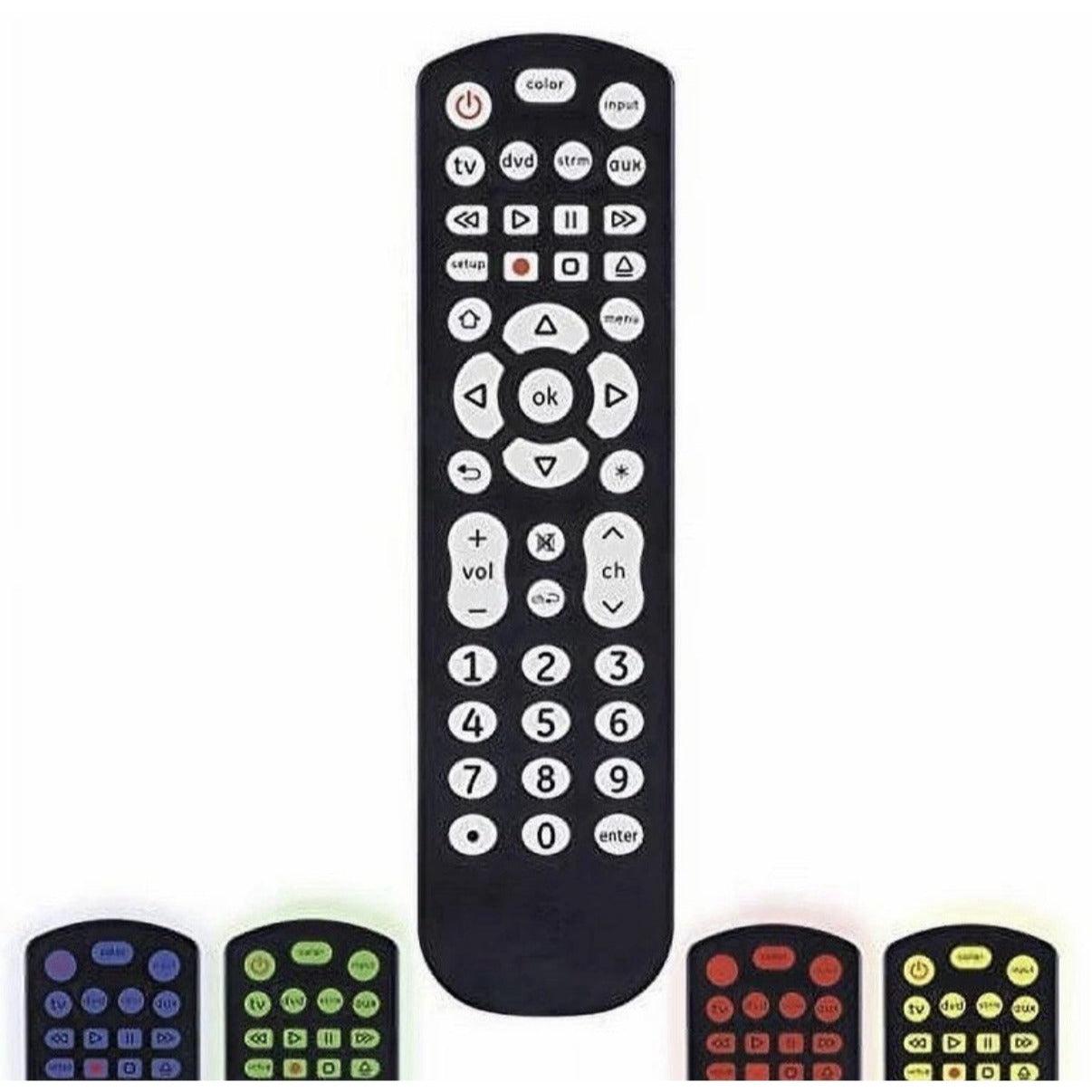 GE Universal Remote Control Ultrapro 44220 with selectable color backlit for TV, DVD, Blu-ray, and soundbar multi-device control