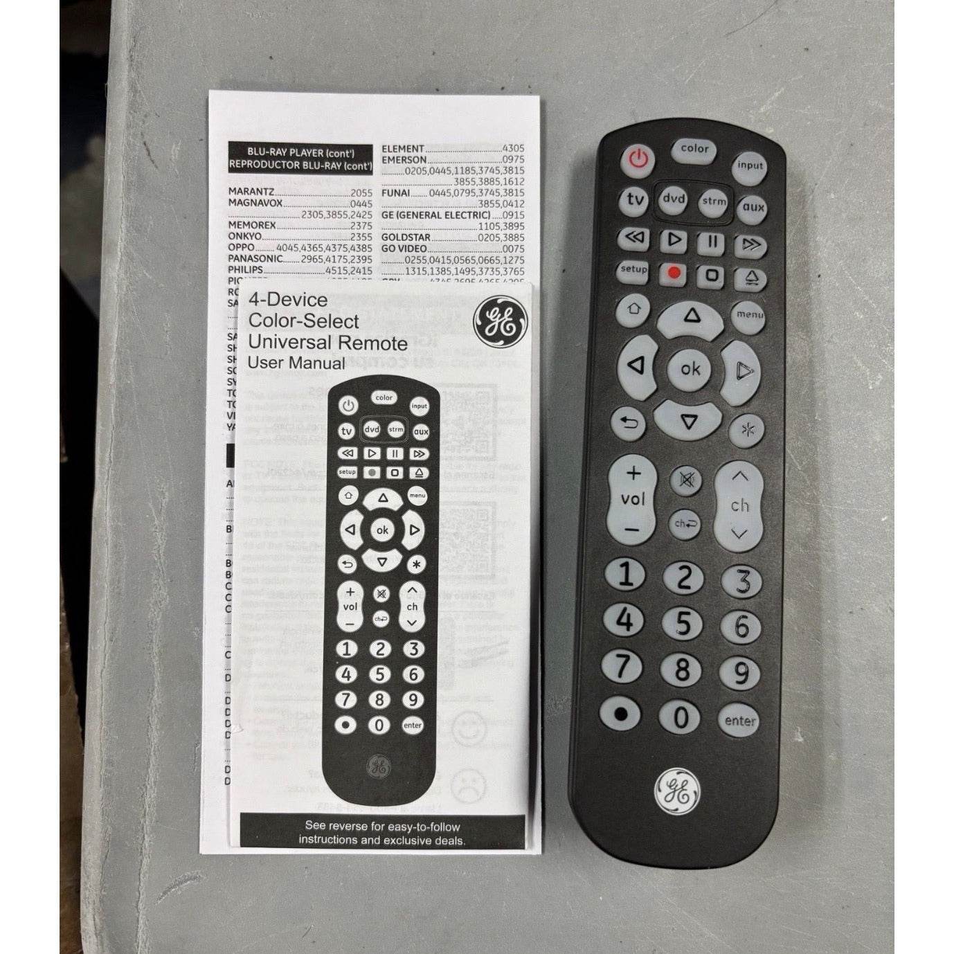 GE Universal Remote Control Ultrapro 44220 For TV DVD Blu-ray Player Works OEM