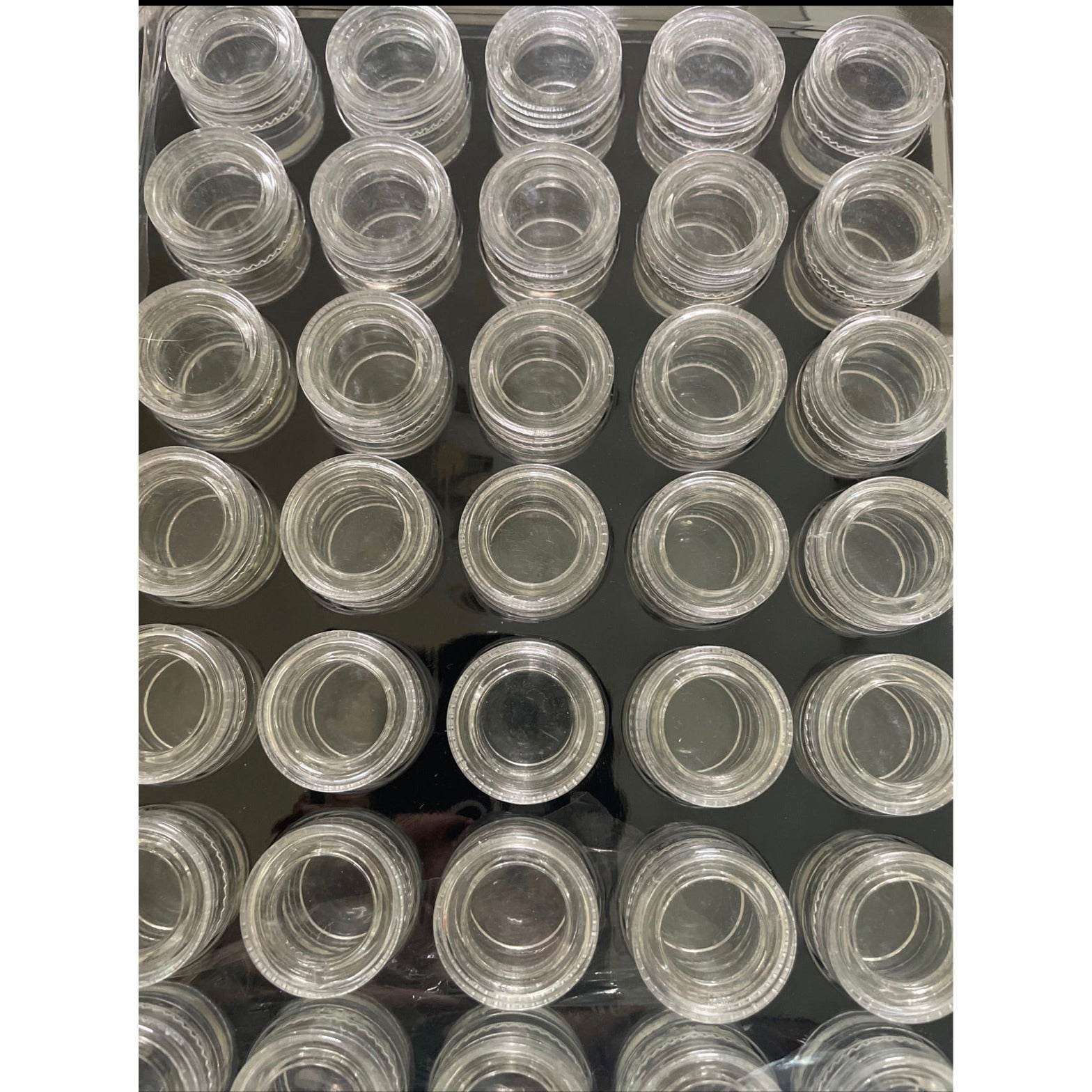 5mL Clear Glass Jar Concentrate Container Screw Top Lid Cosmetic Make Up Oil Wax - Selzalot