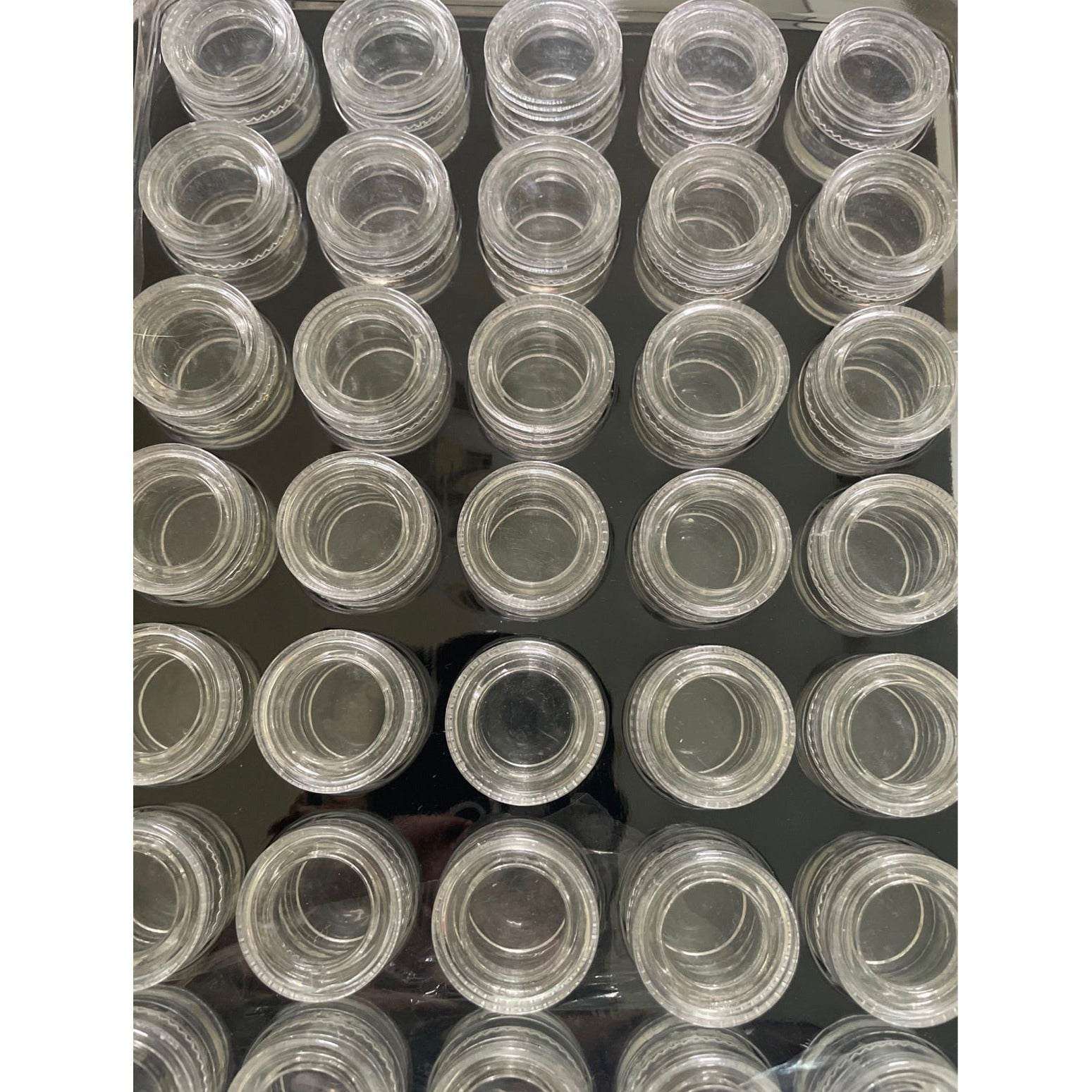 5mL Clear Glass Jar Concentrate Container Screw Top Lid Cosmetic Make Up Oil Wax - Selzalot