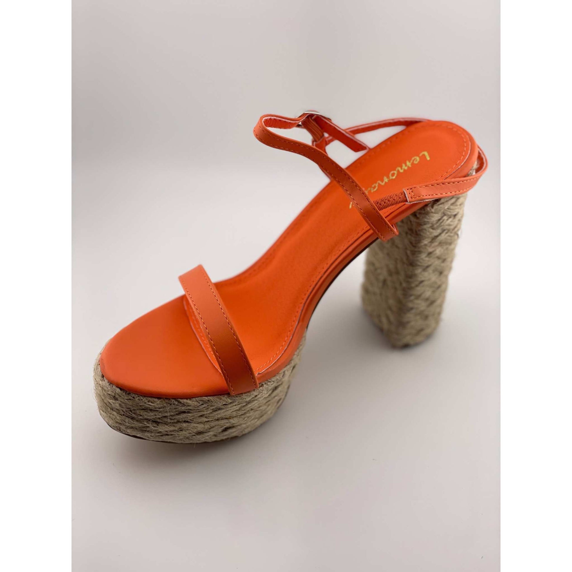 LEMONADE SANGRITA ORANGE JA4820 CHUNKY HEEL SANDALS - Selzalot