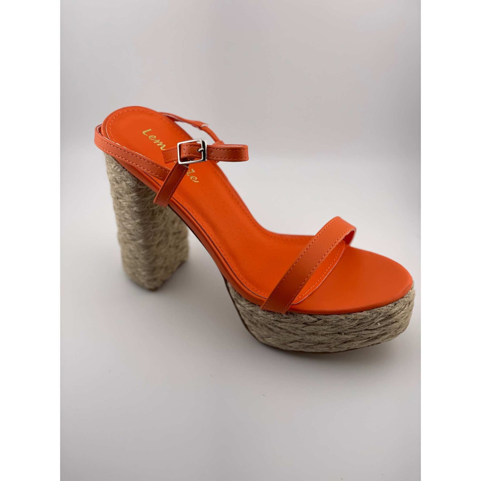 LEMONADE SANGRITA ORANGE JA4820 CHUNKY HEEL SANDALS - Selzalot