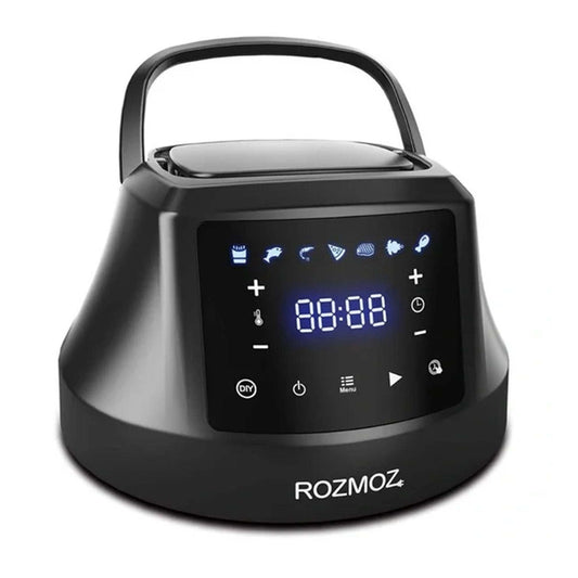 Rozmoz roaster pressure cooker air fryer lid black 6 Qt with digital control panel and handle