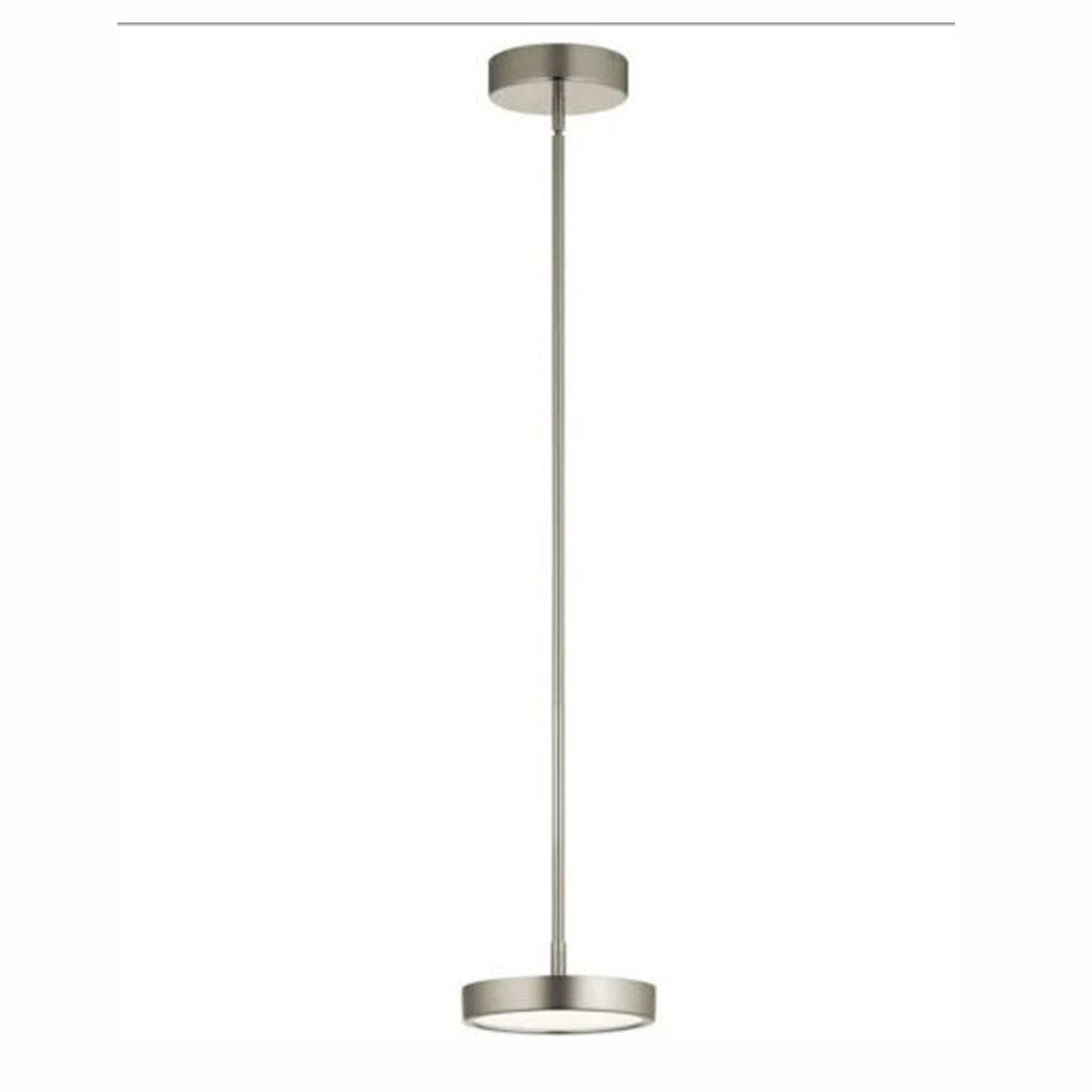 Kichler Lighting 84030 Stylus Collection LED hanging mini pendant in brushed nickel finish.