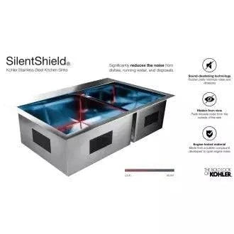 Kohler Stages 33" Single Basin Under-Mount 16-Gauge Stainless Steel Sink Model:K-3760-NA - Selzalot