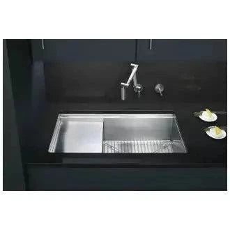 Kohler Stages 33" Single Basin Under-Mount 16-Gauge Stainless Steel Sink Model:K-3760-NA - Selzalot