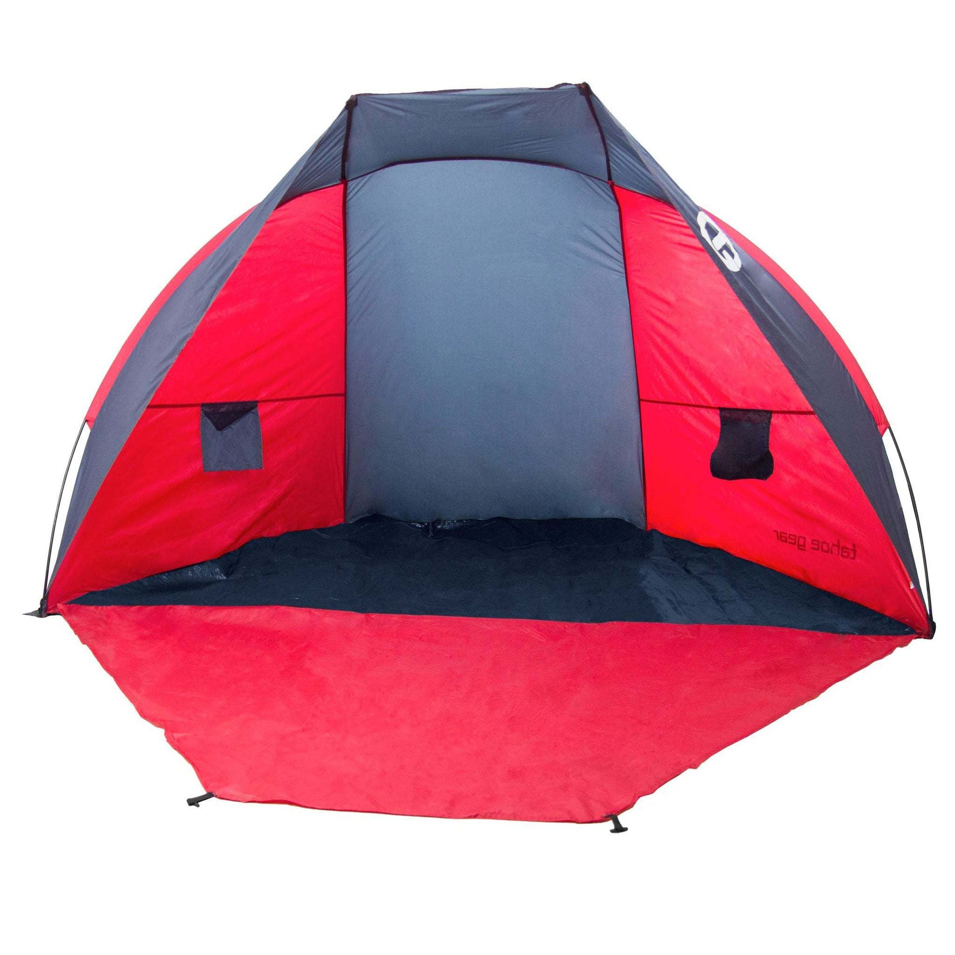 Coral red Tahoe Gear Cruz Bay summer sun shelter tent with UV protection.
