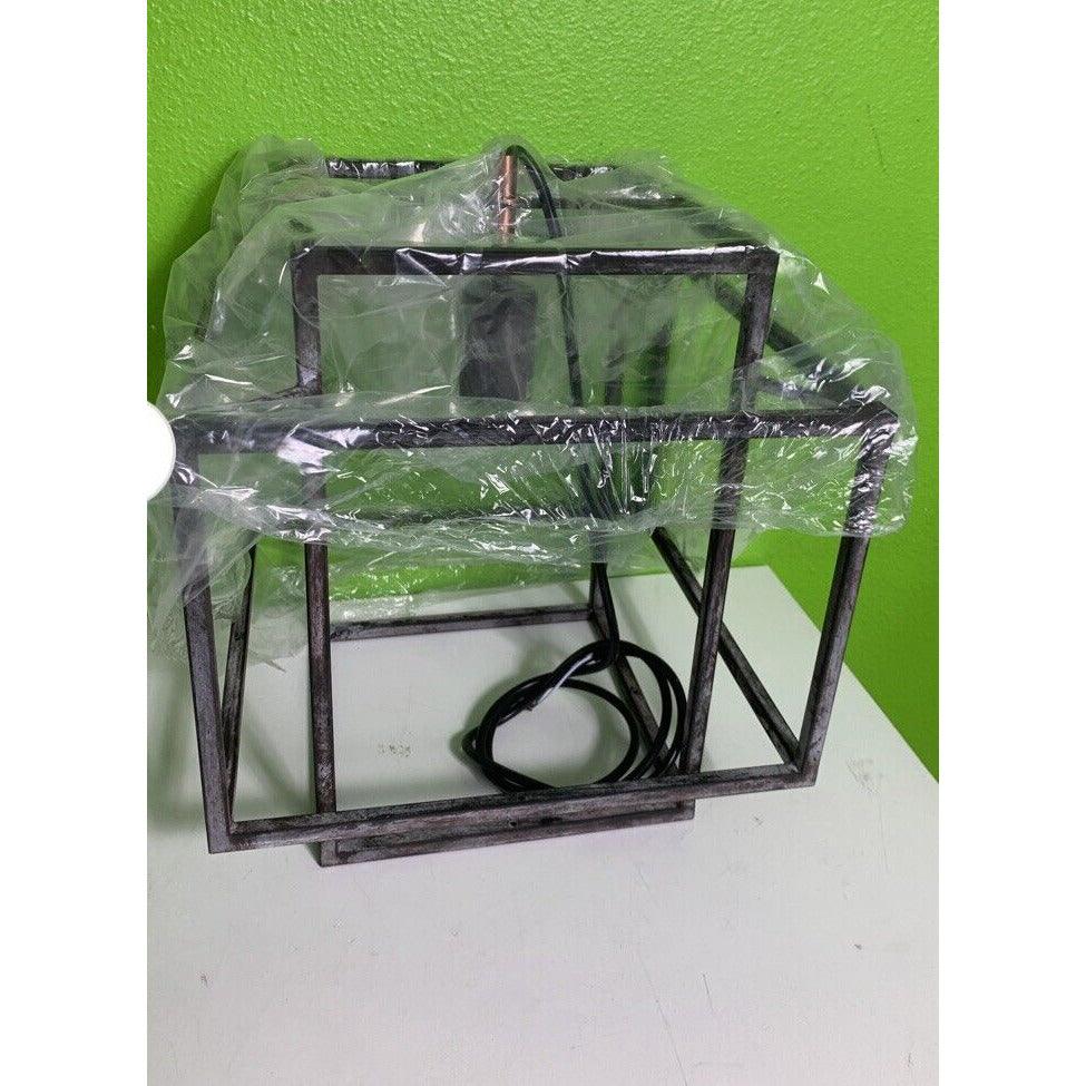 WOCHOS Antique Industrial Metal Farmhouse Chandelier 1-Light Rustic Square - Selzalot