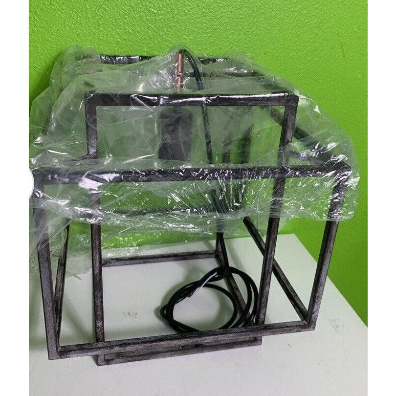 WOCHOS Antique Industrial Metal Farmhouse Chandelier 1-Light Rustic Square - Selzalot